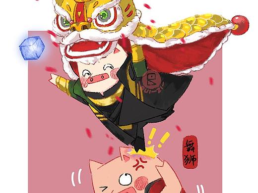 猪年快乐（个人主页-ZMzM0NTE0NDg=） - 创作习作 - 站酷设计师芮籽RICHCH原创素材 - 站酷ZCOOL