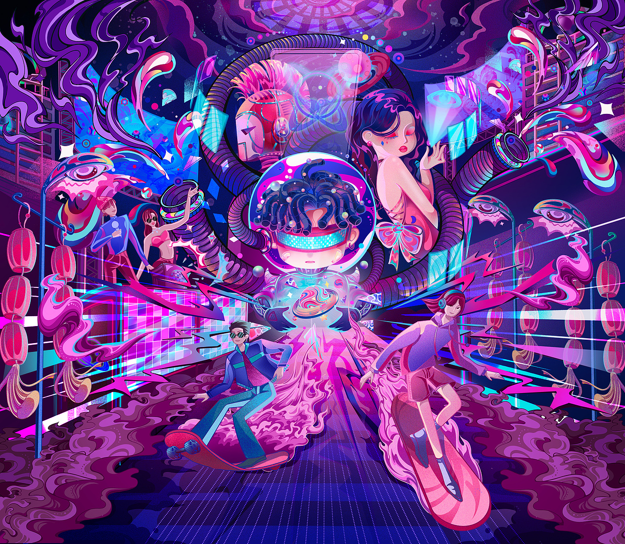 自由插画一年的总结