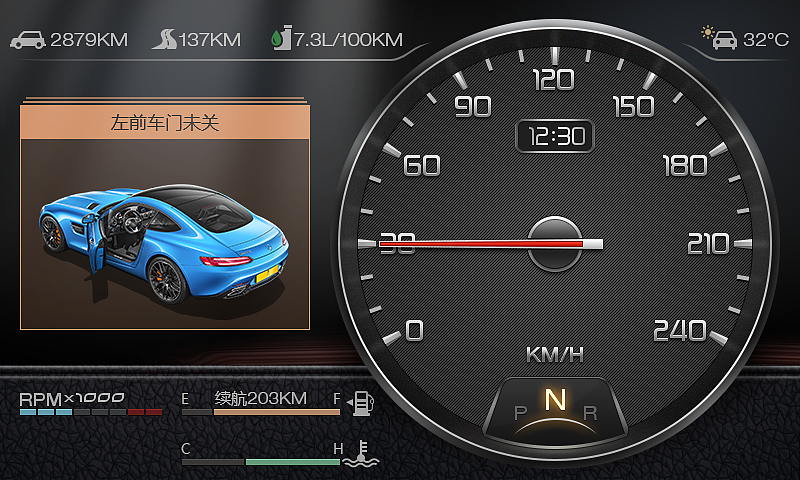 液晶仪表（图ZNTcwNTE5MDg=） - APP界面 - 站酷设计师Leafzombie原创素材 - 站酷ZCOOL