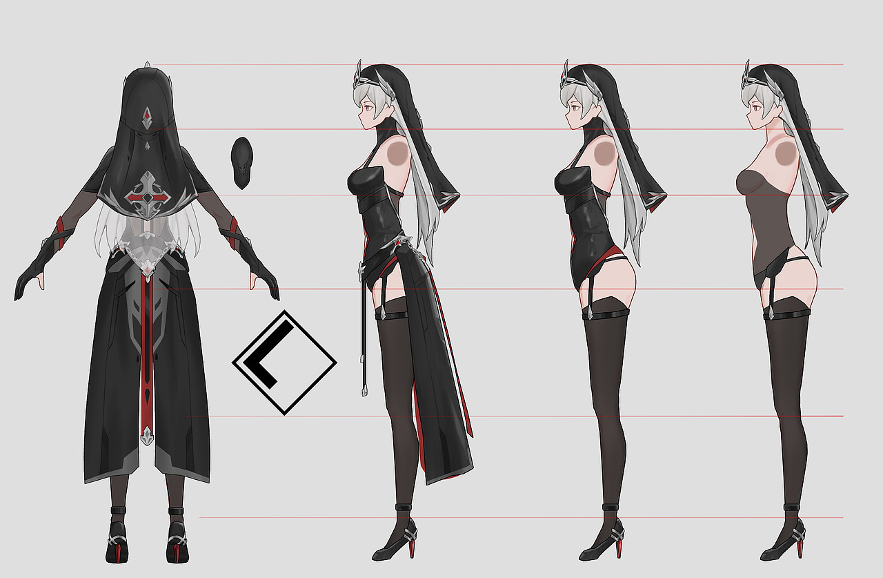 钢铁修女原画三视图