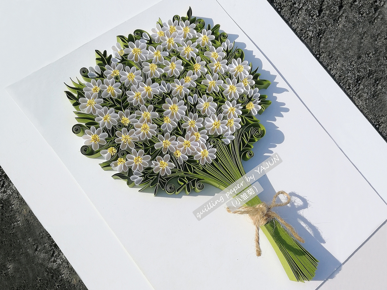 衍纸小雏菊花束a5尺寸