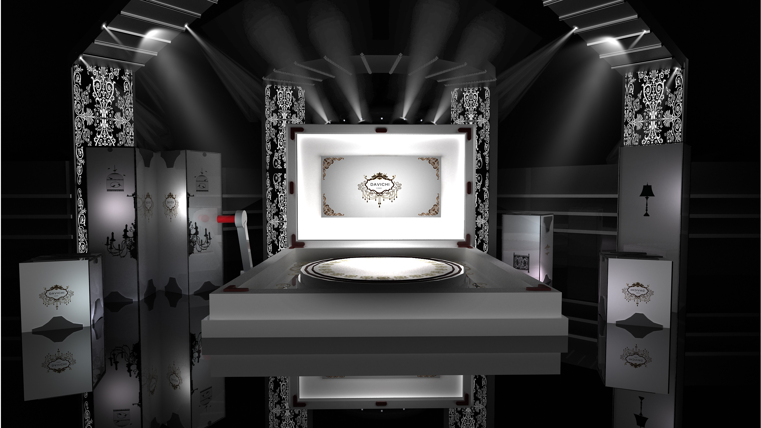 【3d场景还原】韩国打歌节目舞美临摹 视频与效果图 |空间|舞台美术