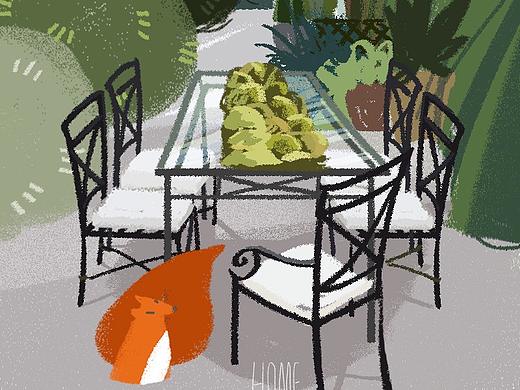 【插畫】庭院（個(gè)人主頁(yè)-ZMjc3NjQxMzY=） - 創(chuàng)作習(xí)作 - 站酷設(shè)計(jì)師happyartjtt原創(chuàng)素材 - 站酷ZCOOL