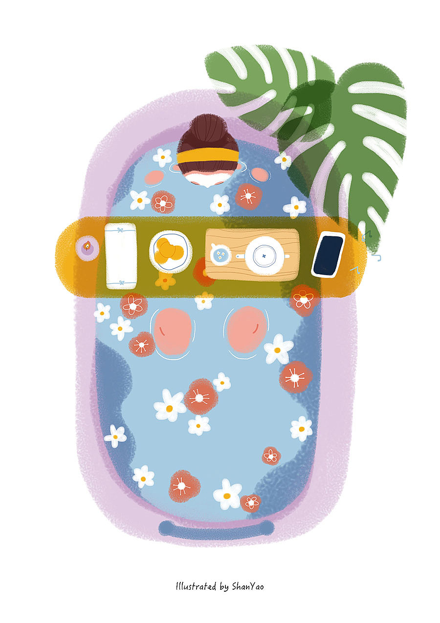 太疲惫的时候,泡个澡听听音乐就会回血不少