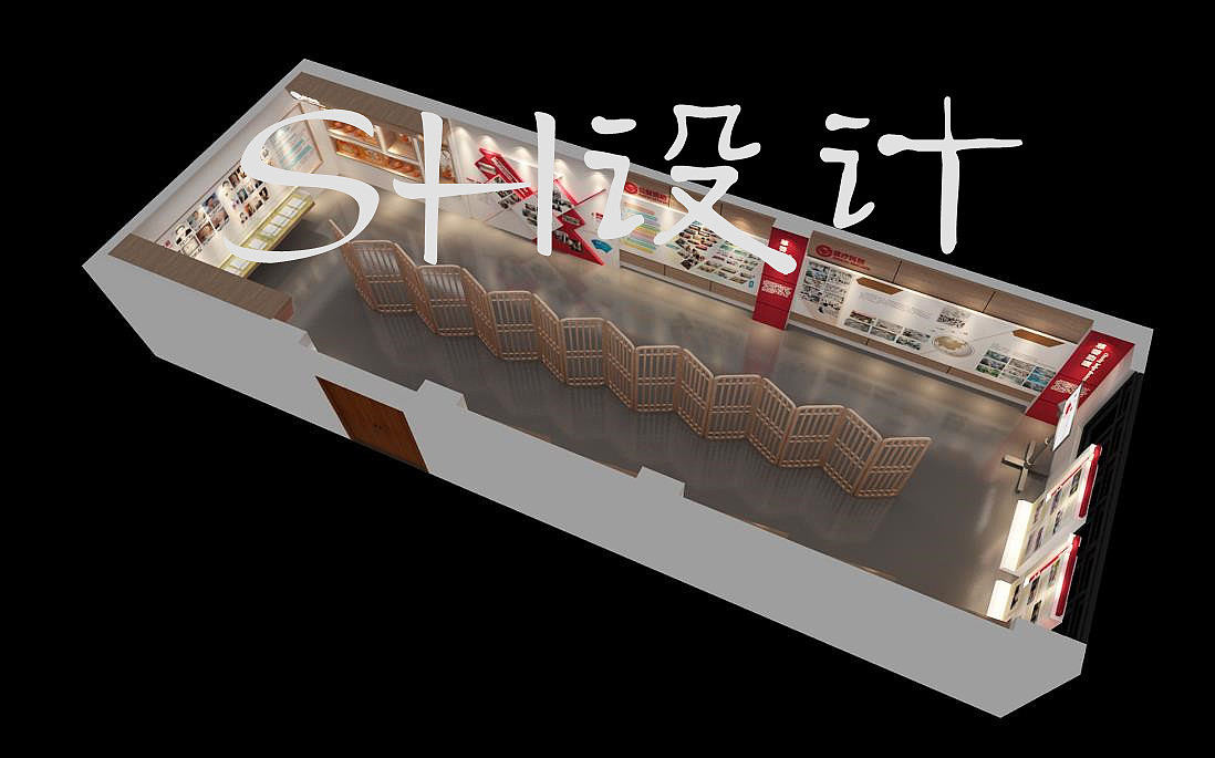 慈善展厅效果图设计初稿（图ZMjYyNDIzMzU2） - 展陈设计 - 站酷设计师SH设计原创素材 - 站酷ZCOOL
