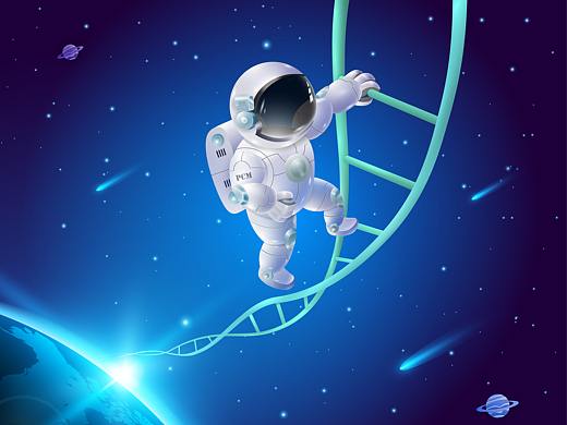 太空探索DNA医学期刊封面插图