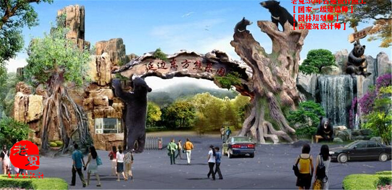 南通宿迁仿古门楼设计图、无锡扬州古建牌坊大门施工图设计图纸