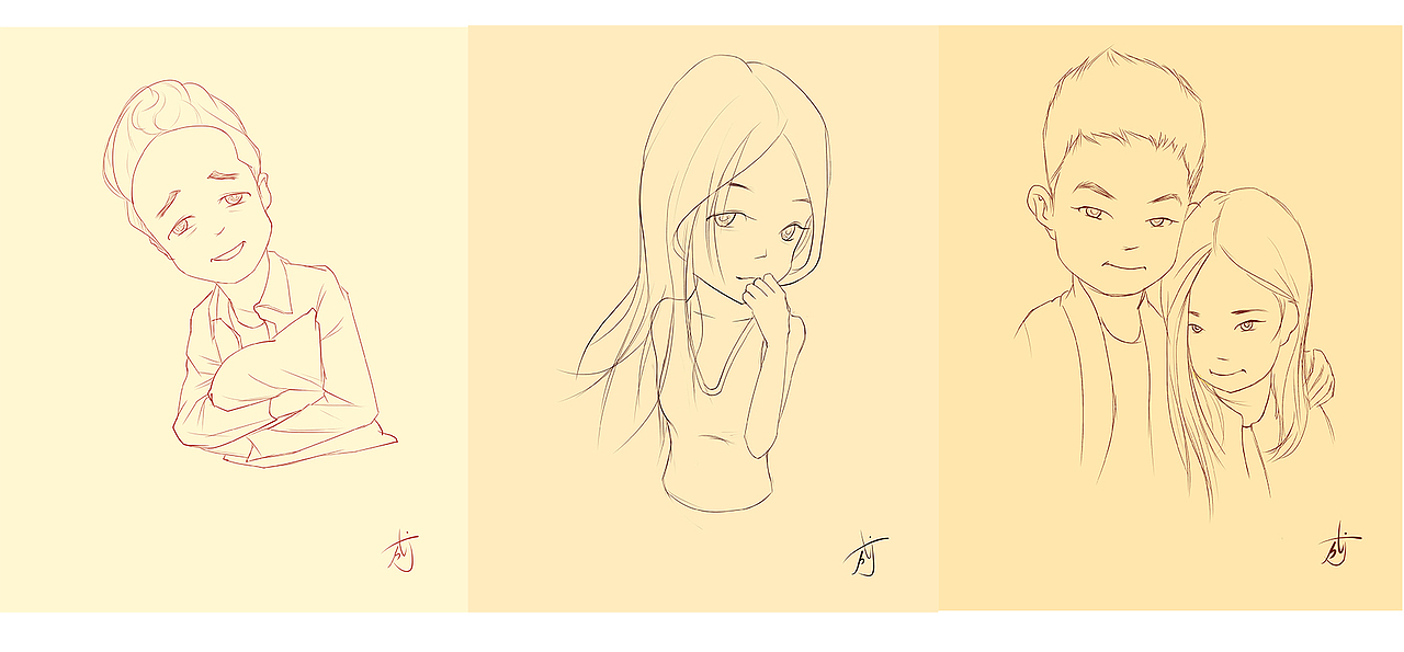 Q版头像 线稿（图ZNDM3NDcyMjQ=） - 创作习作 - 站酷设计师石头寂原创素材 - 站酷ZCOOL