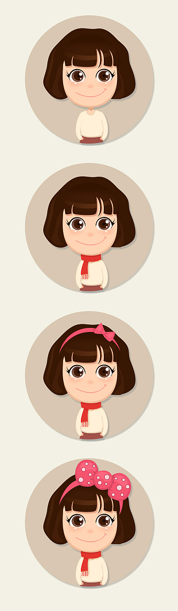 小女孩卡通形象（圖ZNDE3Mjg5Mjg=） - 概念設定 - 站酷設計師tianjianing原創(chuàng)素材 - 站酷ZCOOL