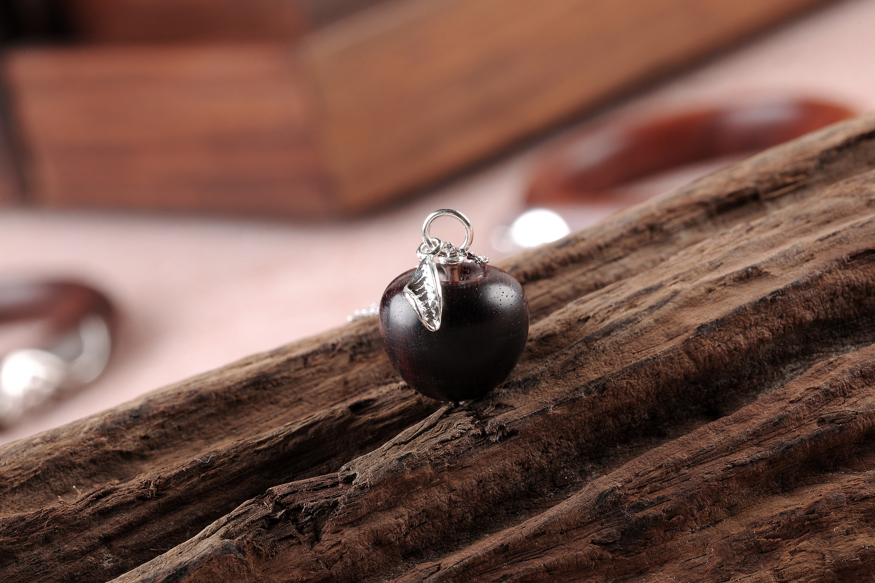 匠艺丨留链系列紫檀木银首饰