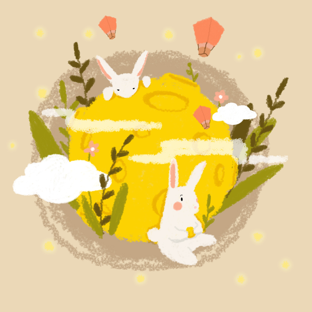 中秋|插画|涂鸦/潮流|茴香豆2862 - 原创作品 - 站酷 (zcool)