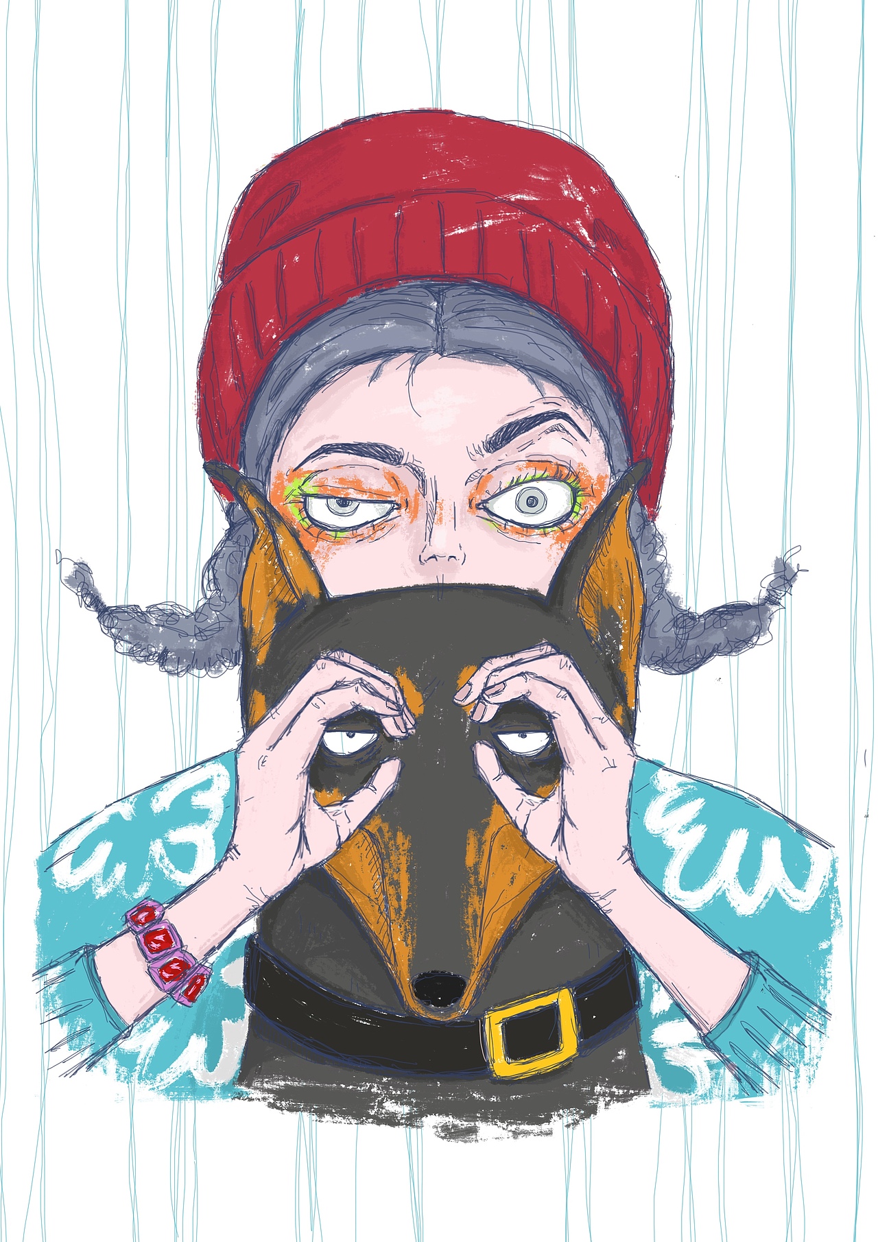 问和狗子玩耍的三种方式（图ZMjQxODQwMzI0） - 新锐潮流插画 - 站酷设计师闹海的丸子头原创素材 - 站酷ZCOOL
