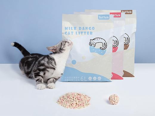 宠物产品包装设计&拍摄 TailTalk奶团豆腐猫砂