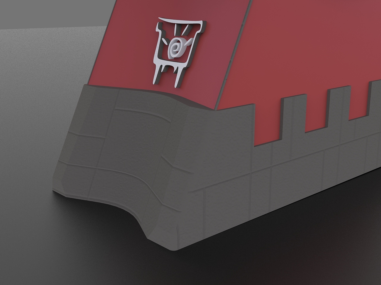 提取茂德公鼓城楼的城墙运用到闹钟底座上