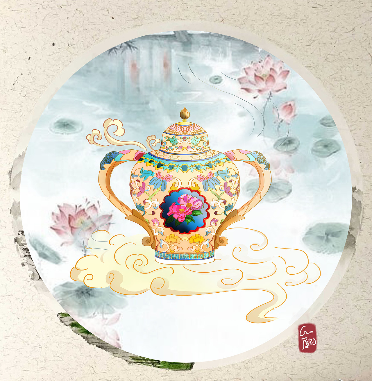 花瓶（图ZMjYxMTc5NTM2） - 商业插画 - 站酷设计师GUO咸鱼原创素材 - 站酷ZCOOL