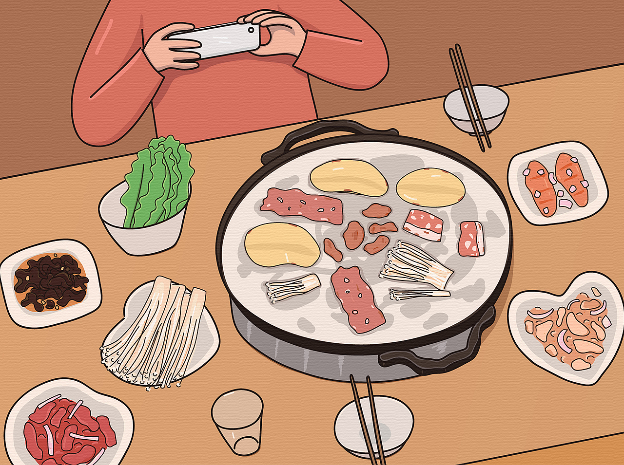 第二天晚上吃的超便宜的烤肉