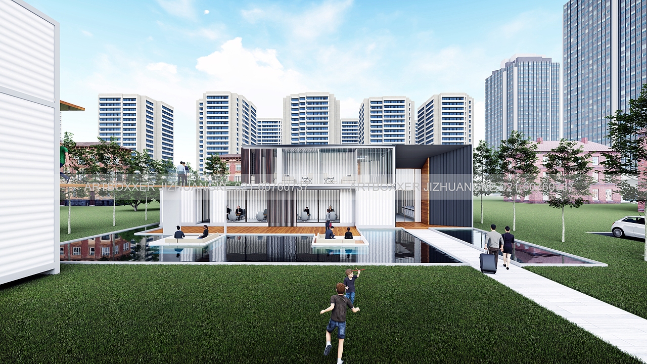 地产公司集装箱售楼处 接待中心_上海集装客