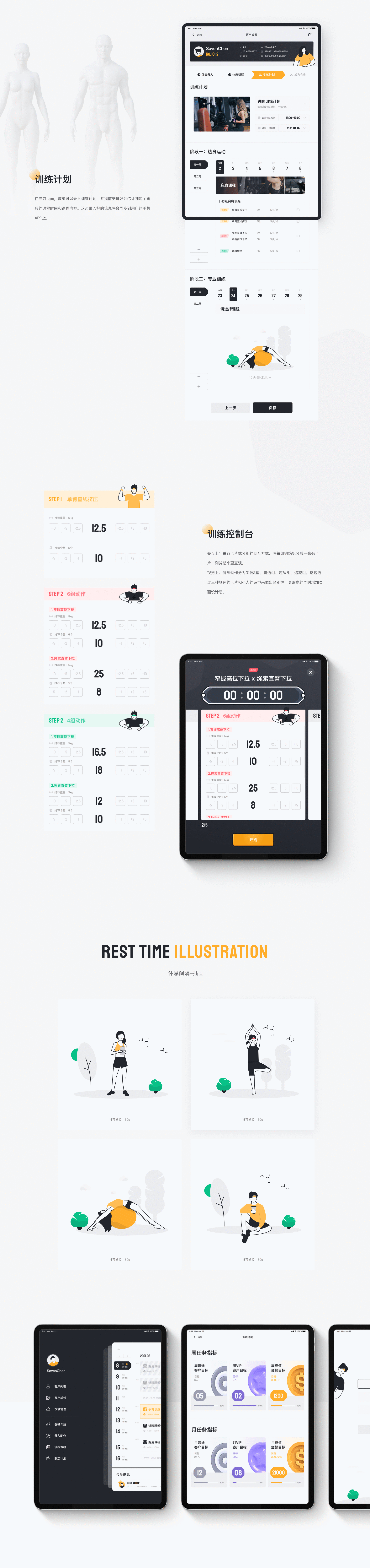 Q'MATRIX 零一量化健身系统设计（图ZMjU4MzMzNzEy） - APP界面 - 站酷设计师Seven_C原创素材 - 站酷ZCOOL