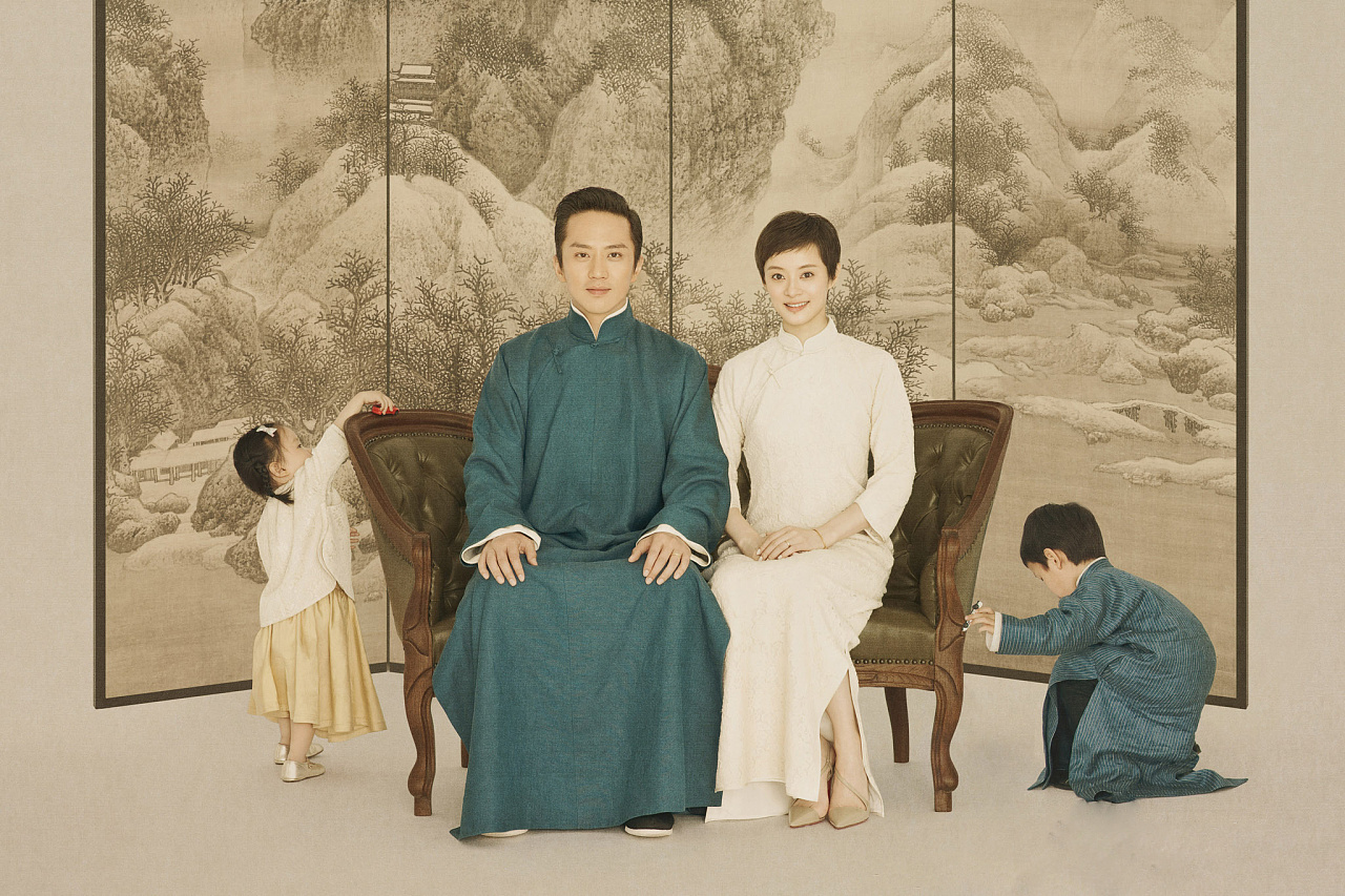 天香国色古装摄影-【全家福】