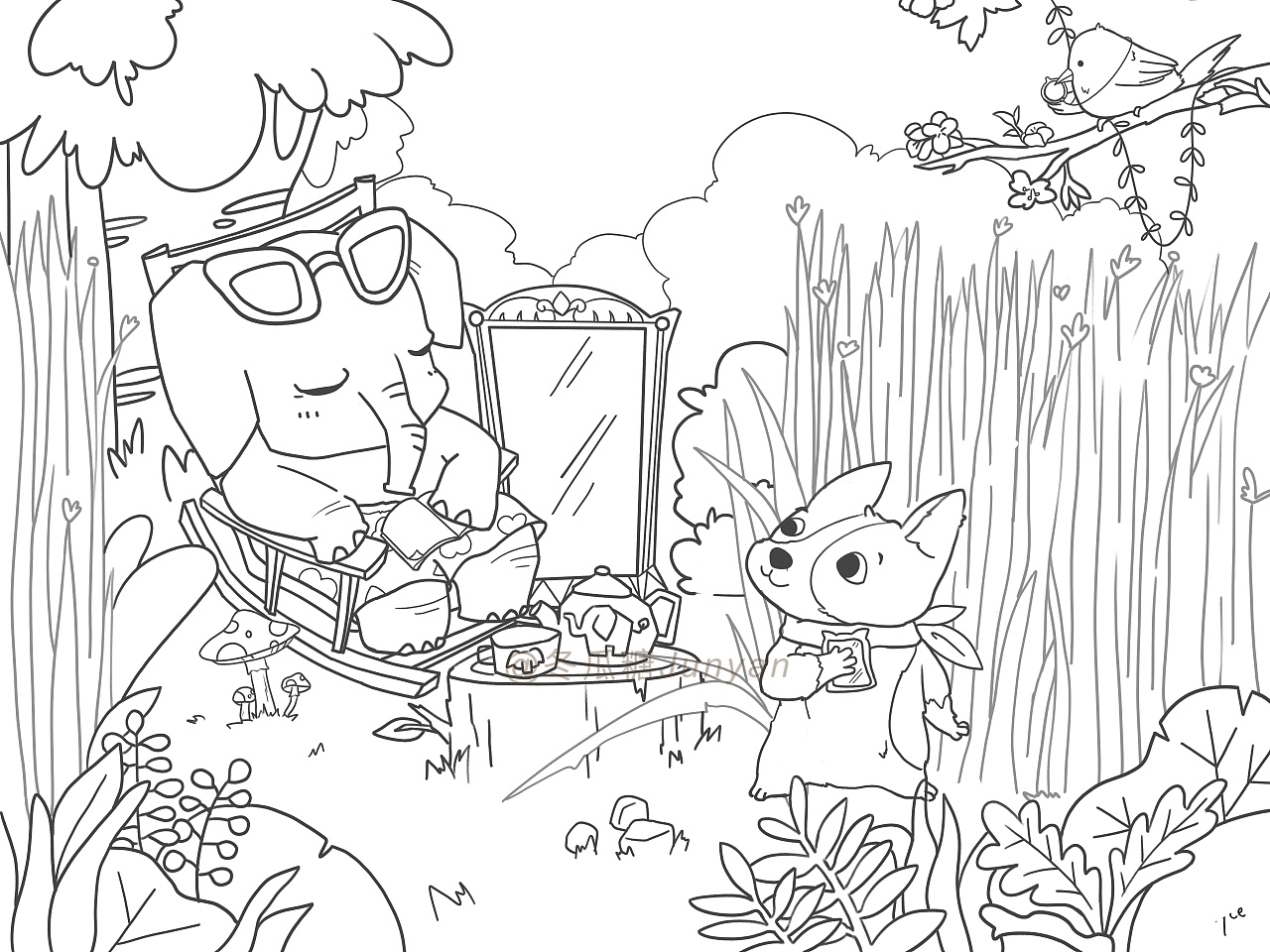 儿插|动物场景 扁平风 《小柯基寻书友记》|插画|儿童插画|冬瓜糖