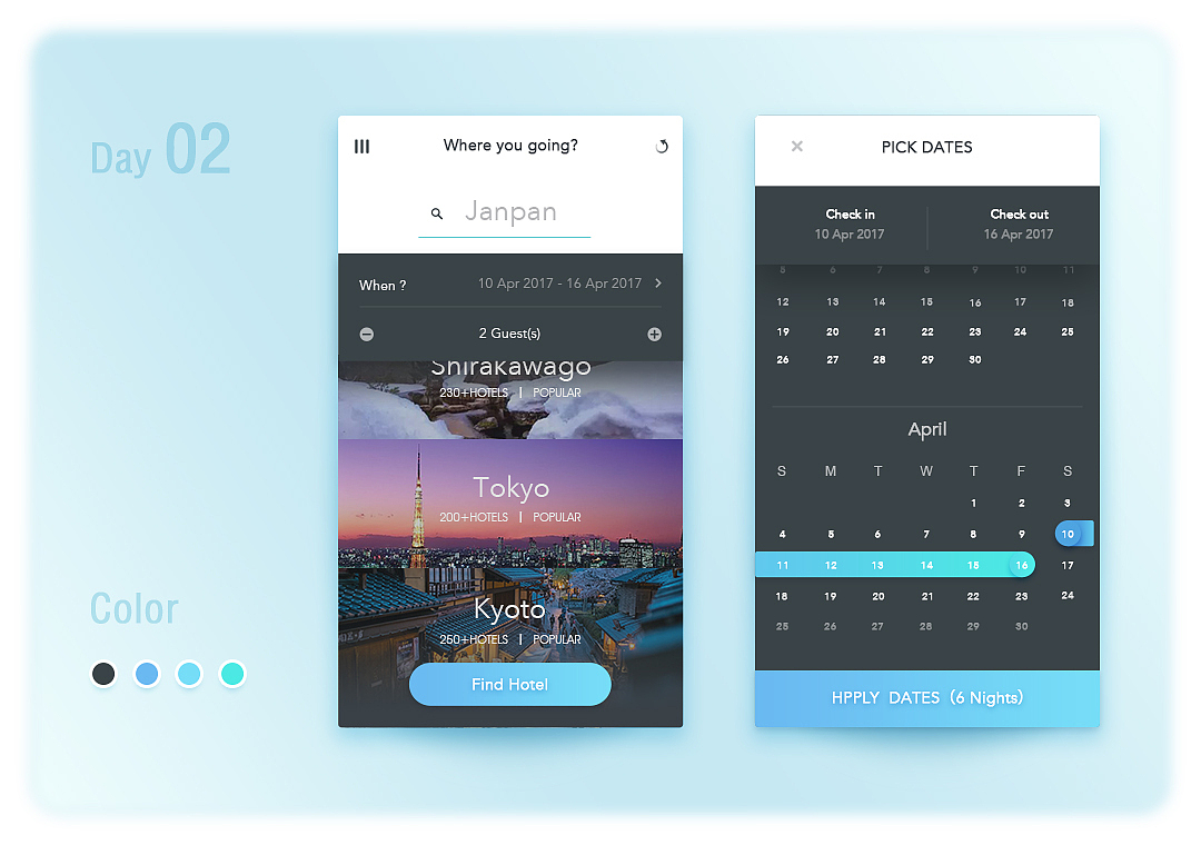 UI - Dribbble风格练习