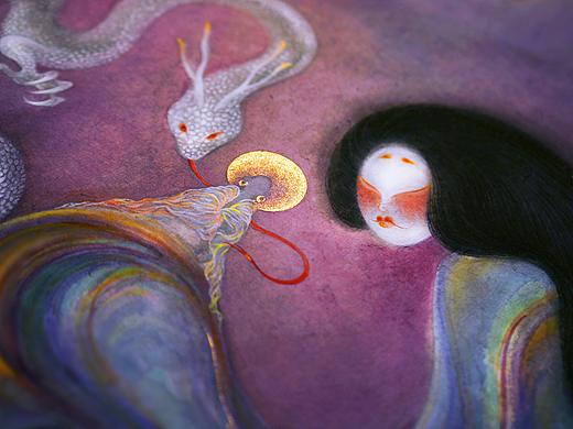《弥生戒.夜游仙.山吹子》白中南颜彩-人川集