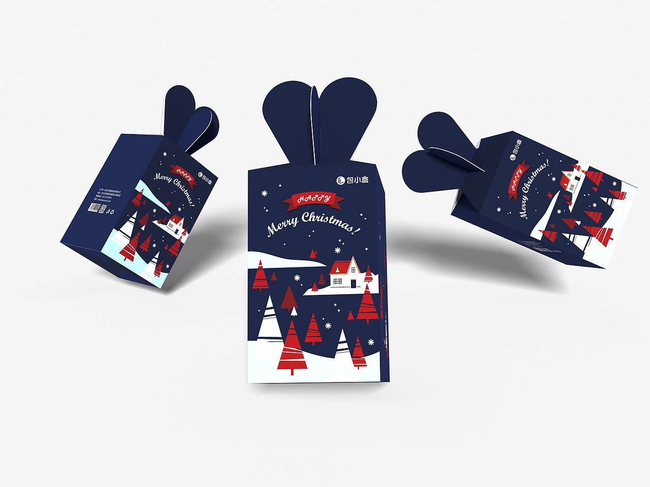 圣诞节苹果盒包装设计（图ZMjM1NDQ0MjU2） - 包装 - 站酷设计师包小盒BAOXIAOHE原创素材 - 站酷ZCOOL