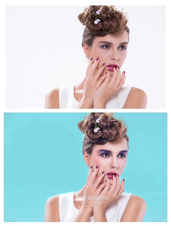 最近学院的妆效对比图