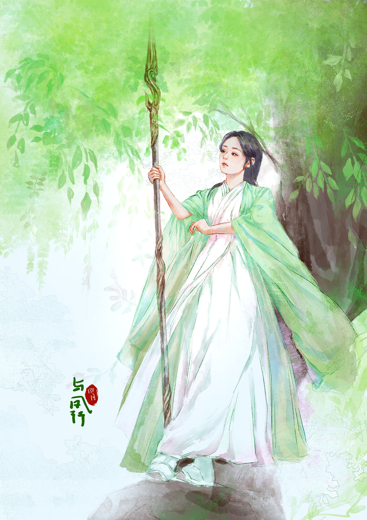 古风人物插画（图ZMzY4OTkxMjQ4） - 创作习作 - 站酷设计师四小月原创素材 - 站酷ZCOOL