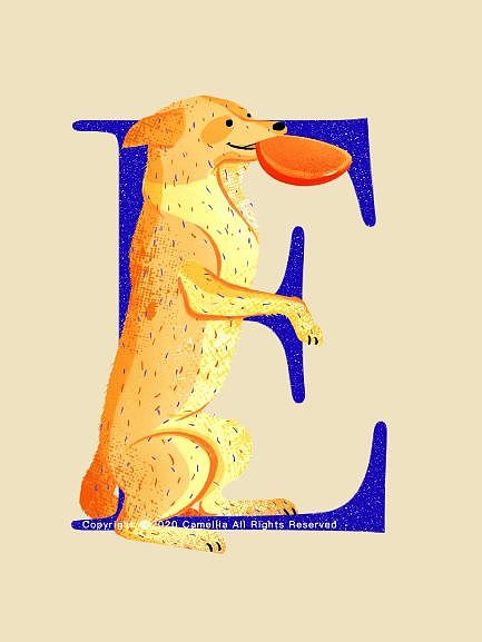 26个字母与动物的创意组合插画