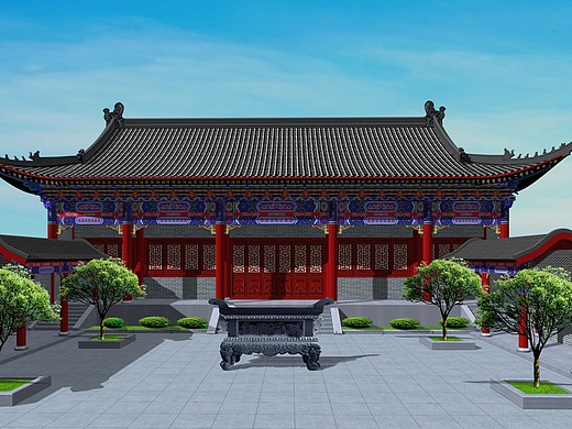广东祠堂设计_素材网站_图片免费下载-zcool站酷