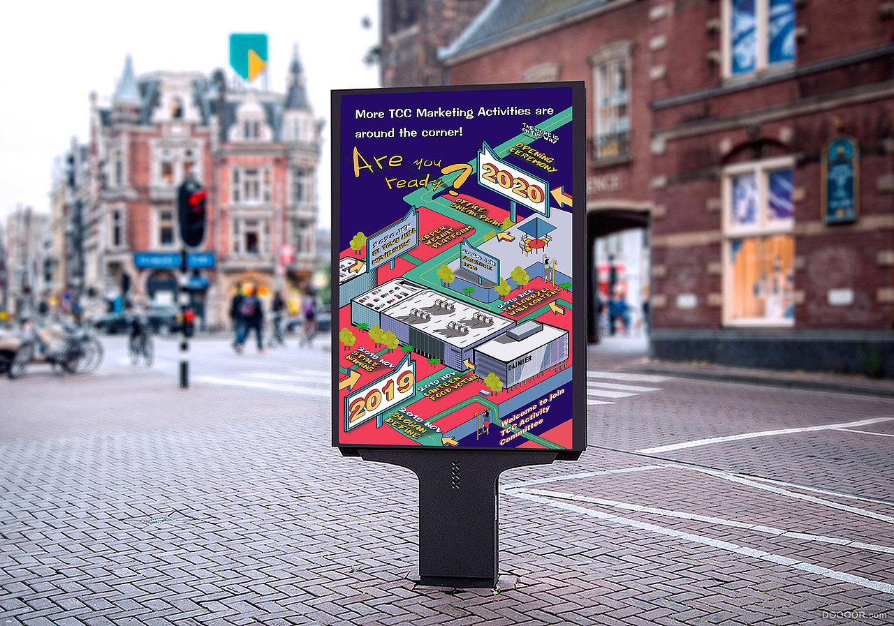 TCC商业手绘2.5D海报设计