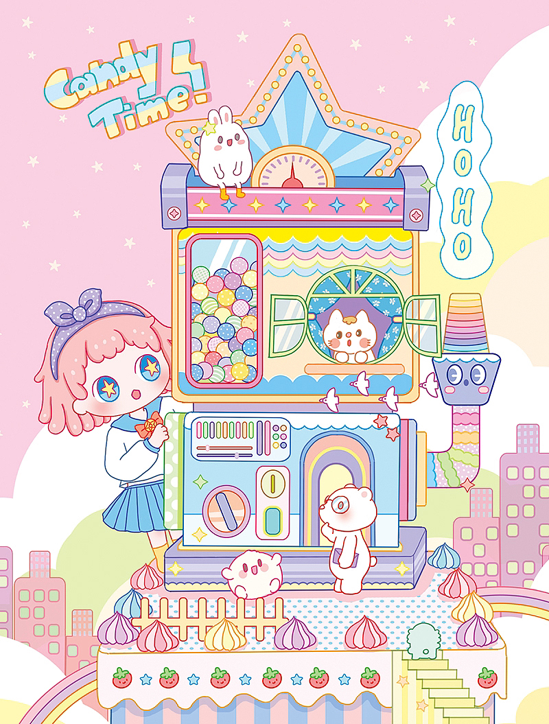甜风小镇（图ZMzIwNTgyNzY4） - 儿童插画 - 站酷设计师半日闲兔子原创素材 - 站酷ZCOOL