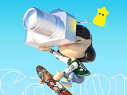 佳能青春專(zhuān)微IP形象-卡咔和亮亮