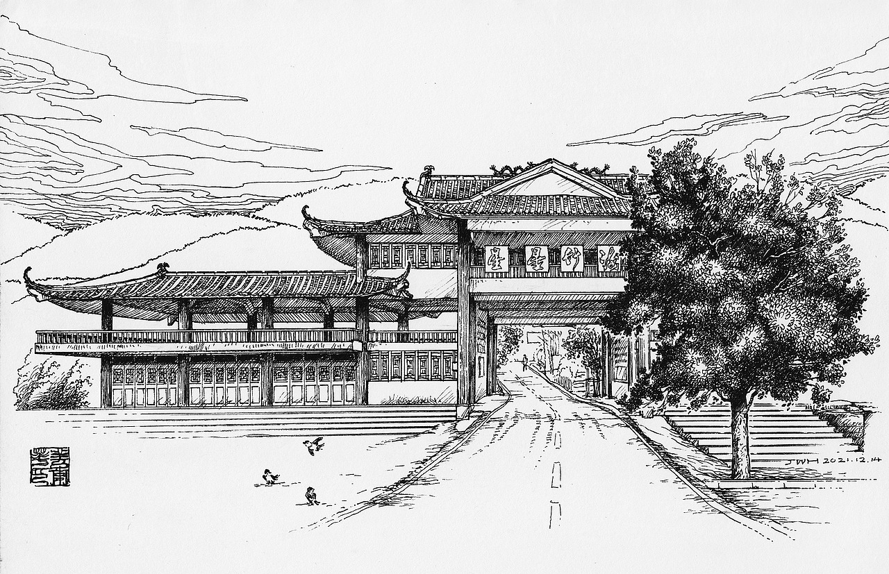 中国历史文化名镇汀泗桥镇八景（图ZMjgyNTI0NzQ0） - 艺术插画 - 站酷设计师j88love原创素材 - 站酷ZCOOL