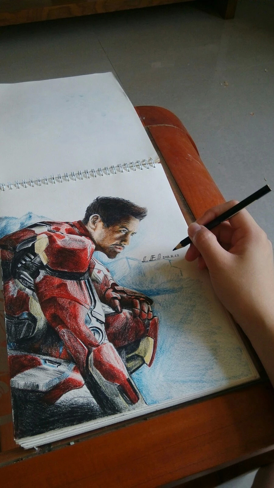 彩铅手绘复联2海报