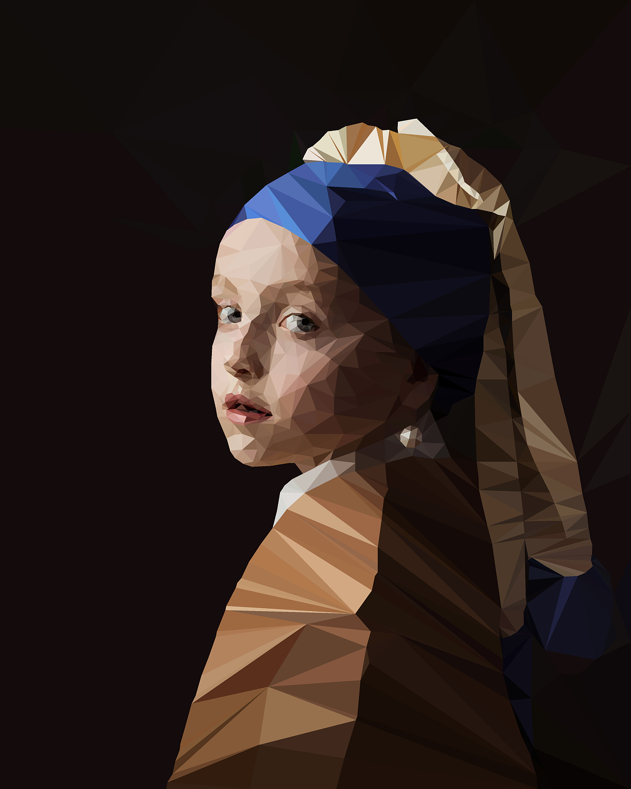 带珍珠耳环的少女