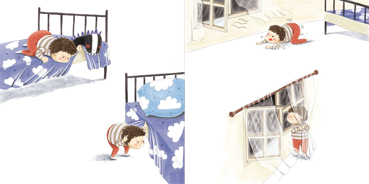 心理成长系列-害怕|插画|儿童插画|哇哇哇儿插 - 原创作品 - 站酷