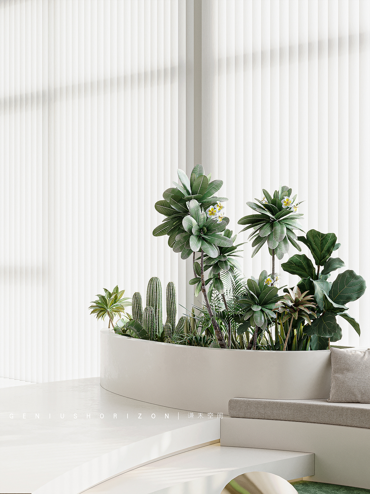 谦禾空间设计 隐山视觉 | 现代软装店效果表现