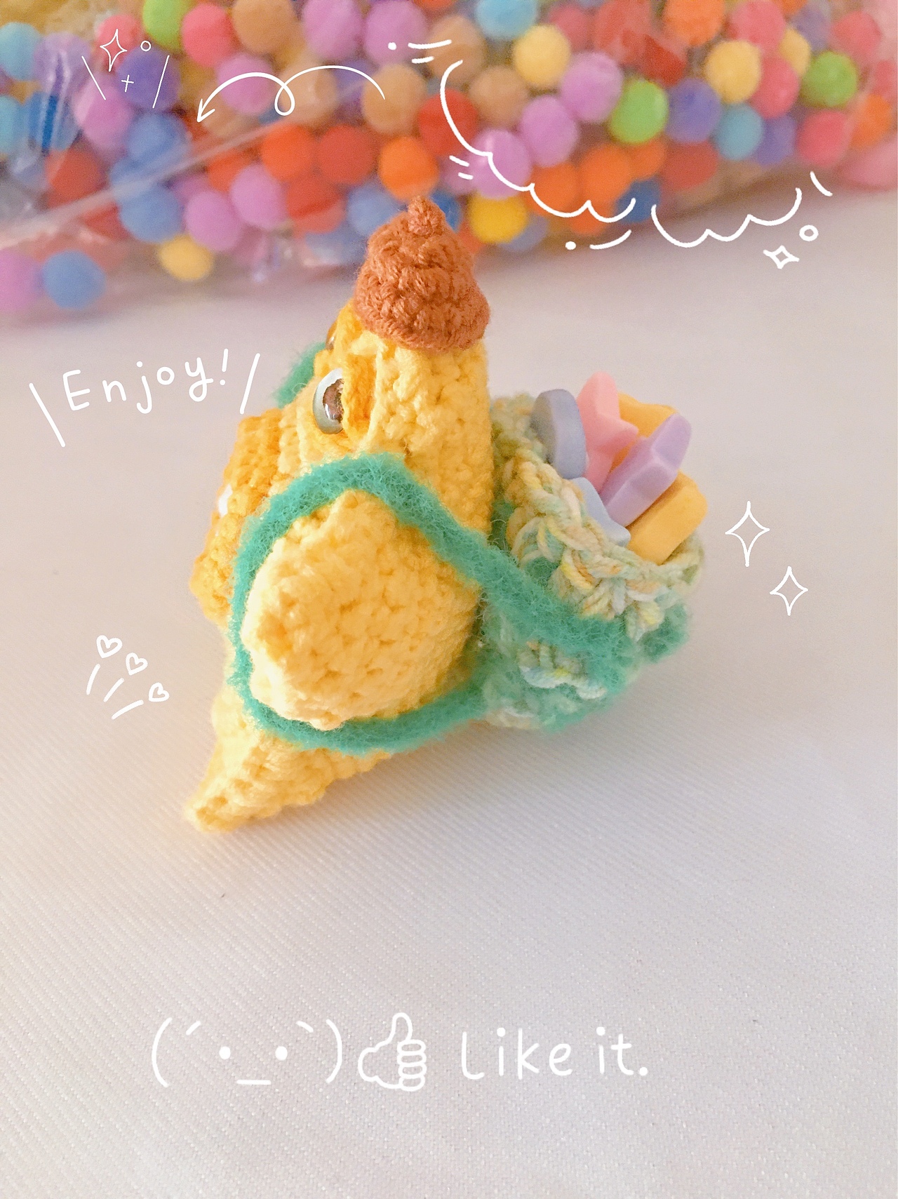 原创钩针作品“牙牙星崽”