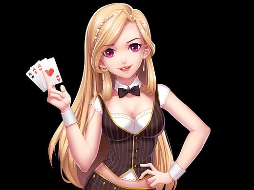 一组棋牌游戏角色设计