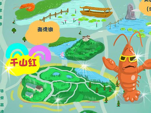 插畫(huà)地圖（紅塘灣）（個(gè)人主頁(yè)-ZNTIxMDExNjA=） - 商業(yè)插畫(huà) - 站酷設(shè)計(jì)師無(wú)敵大嗝原創(chuàng)素材 - 站酷ZCOOL