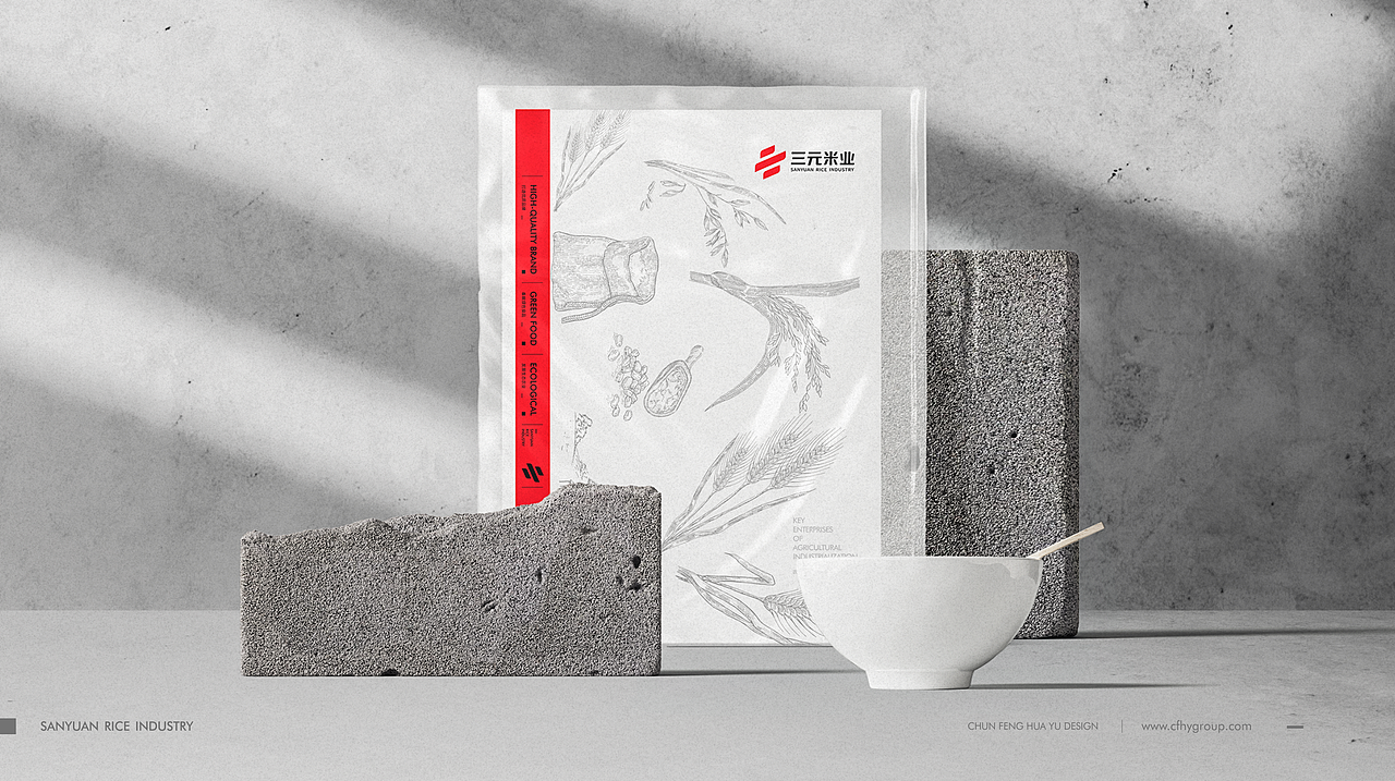 春风化雨®项目案例-竹溪三元米业企业形象VI设计（图ZMjk1NDM0NzE2） - 品牌 - 站酷设计师春风化雨设计陈波原创素材 - 站酷ZCOOL