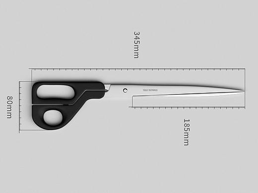 C4D产品建模/家用烤肉剪刀详情页设计排版