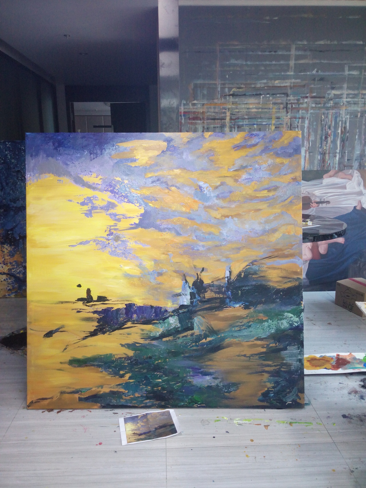 油畫天鄔（圖ZODQwODkyMDA=） - 繪畫 - 站酷設(shè)計師淋一場雨會醉原創(chuàng)素材 - 站酷ZCOOL