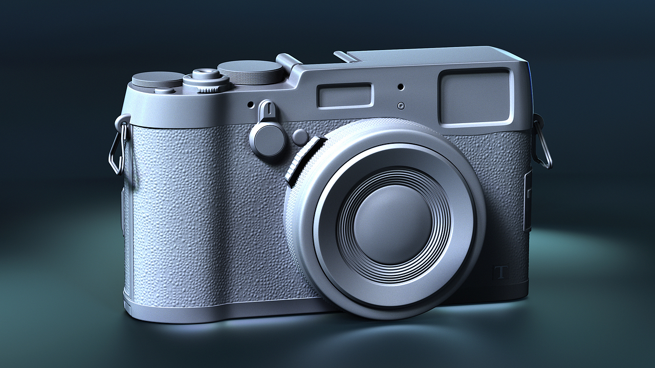 c4d练习-富士x100t旁轴相机