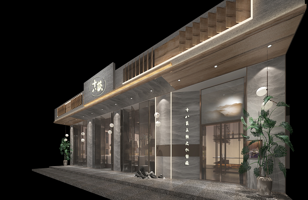 餐饮店外立面 门头设计