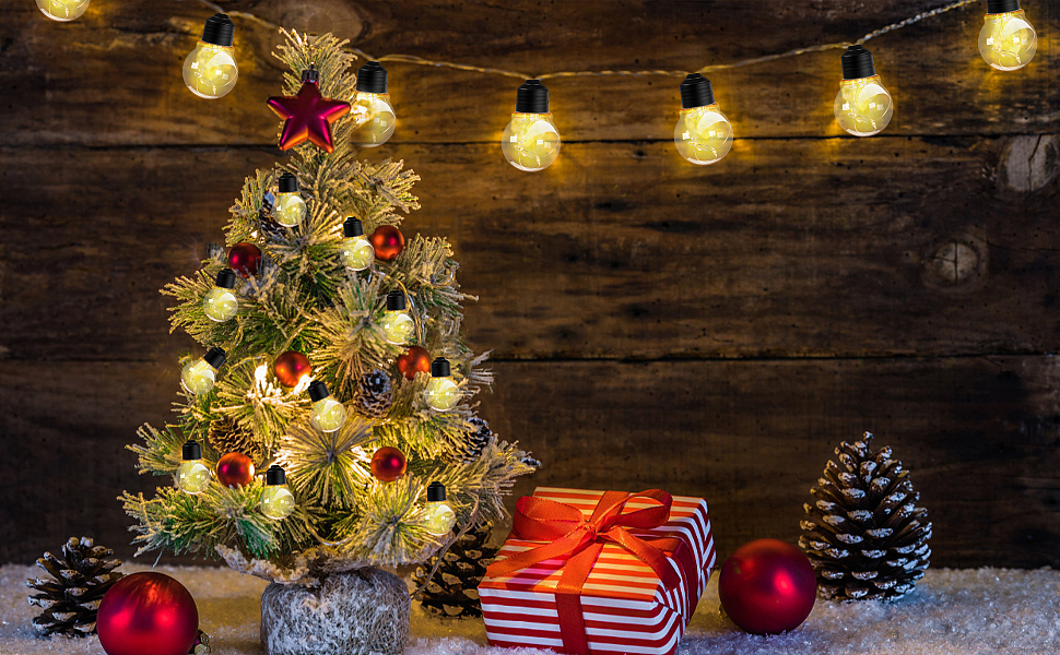 亚马逊A+设计 灯串 露营氛围灯 复古灯泡灯串 电灯泡