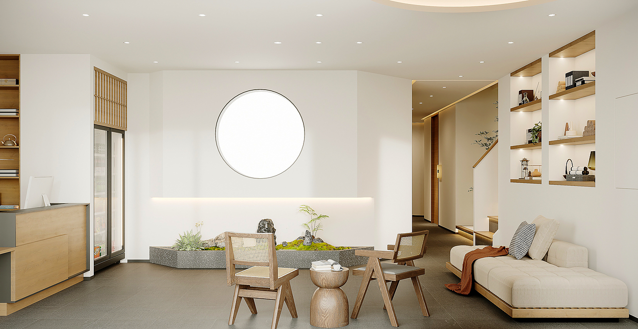 原木禅意民宿（图ZMzQ2NjM4MjI4） - 酒店餐饮设计 - 站酷设计师小豪效果图原创素材 - 站酷ZCOOL