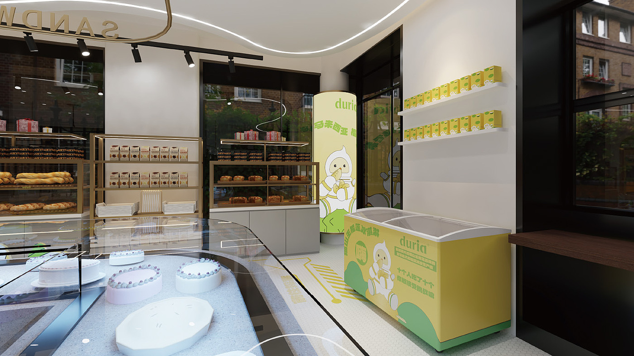 上海光明悠焙&马来Duria榴冠王（榴莲星球）主题店设计（图ZMzIzODAyNzM2） - 展陈设计 - 站酷设计师cbd设计原创素材 - 站酷ZCOOL